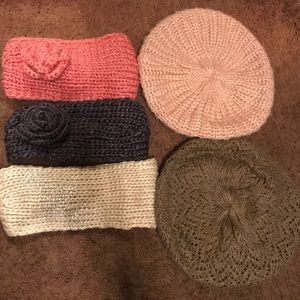 Knit Beret and headband bundle